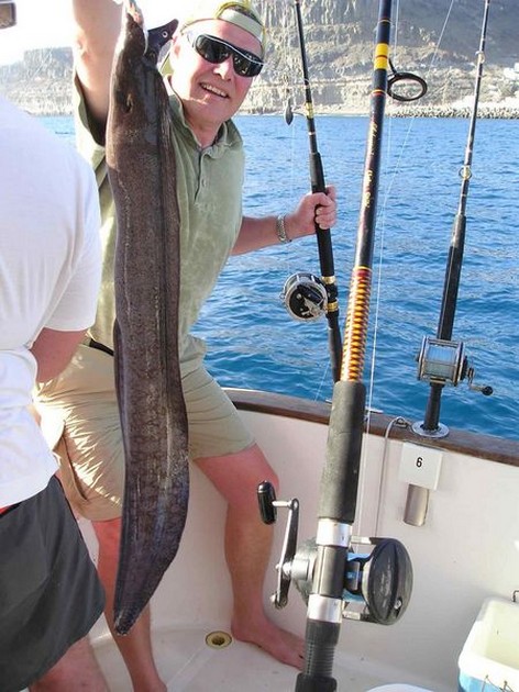 07/04 brown moray Cavalier & Blue Marlin Sport Fishing Gran Canaria