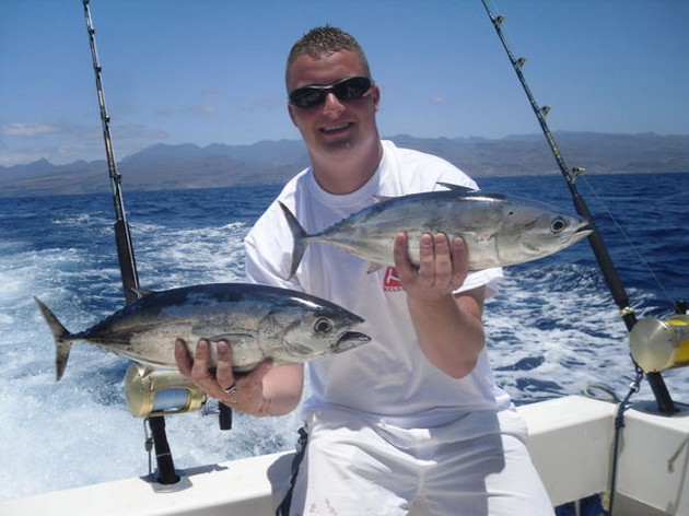 32 KG WAHOO A Part Charter en el barco EXPLORAMAR - Cavalier & Blue Marlin Sport Fishing Gran Canaria