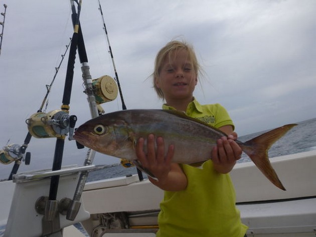 Tyst fiskedag med 1 bärnstensjacka och några stingstrålar. - Cavalier & Blue Marlin Sport Fishing Gran Canaria