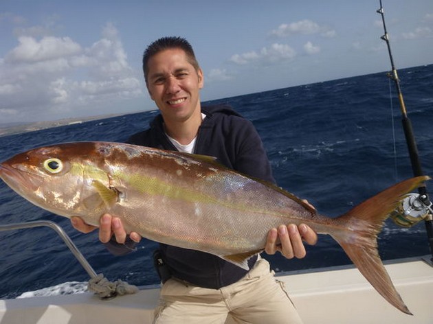 Vacker Amberjack fångad av Sander Felter från Holland - Cavalier & Blue Marlin Sport Fishing Gran Canaria