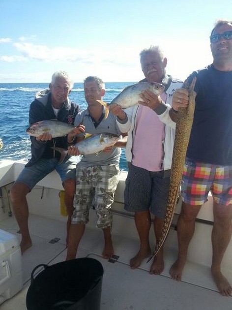 Fina fångster av Amberjacks, Moray Eels och Rays - Cavalier & Blue Marlin Sport Fishing Gran Canaria