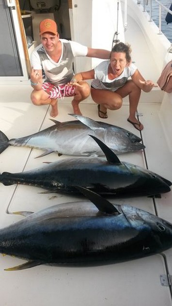 Cavalier hooked triple Big Eye Tuna - Cavalier & Blue Marlin Sport Fishing Gran Canaria