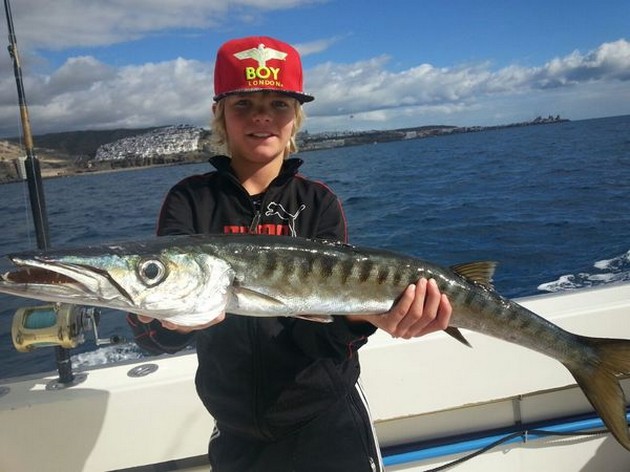 Barracuda fångad av Sydney Hamstra från Holland - Cavalier & Blue Marlin Sport Fishing Gran Canaria